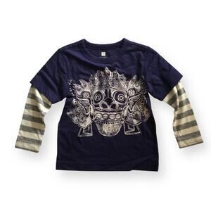 Tea Collection dragon Barong batik layer tee